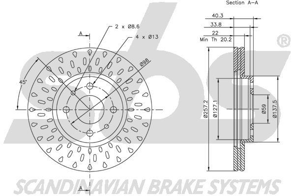SBS 1815312336 Front brake disc ventilated 1815312336: Buy near me at 2407.PL in Poland at an Affordable price!