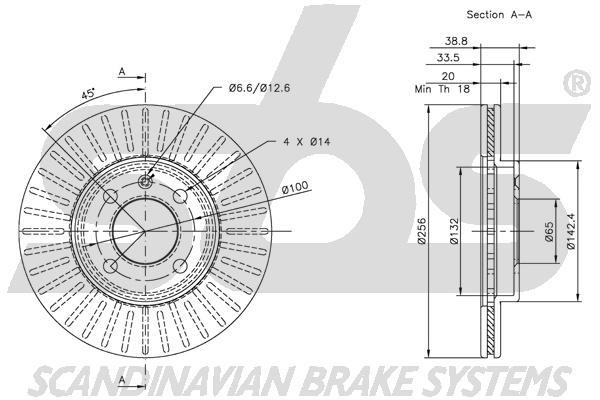 SBS 1815319934 Front brake disc ventilated 1815319934: Buy near me at 2407.PL in Poland at an Affordable price!