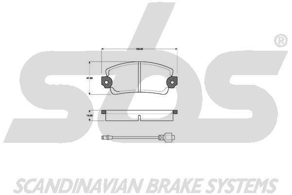 SBS 1501221817 Brake Pad Set, disc brake 1501221817: Buy near me in Poland at 2407.PL - Good price!