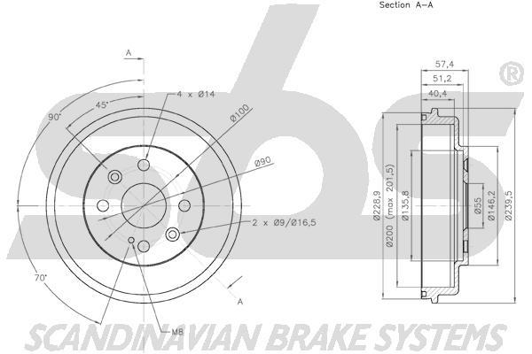 SBS 1825253218 Brake drum 1825253218: Buy near me at 2407.PL in Poland at an Affordable price!