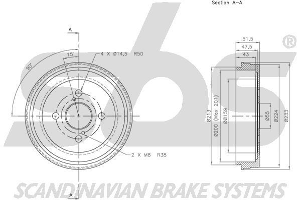 SBS 1825254517 Brake drum 1825254517: Buy near me at 2407.PL in Poland at an Affordable price!