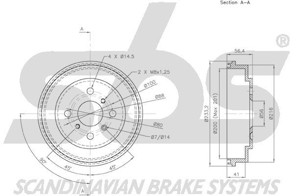 SBS 1825255106 Brake drum 1825255106: Buy near me at 2407.PL in Poland at an Affordable price!