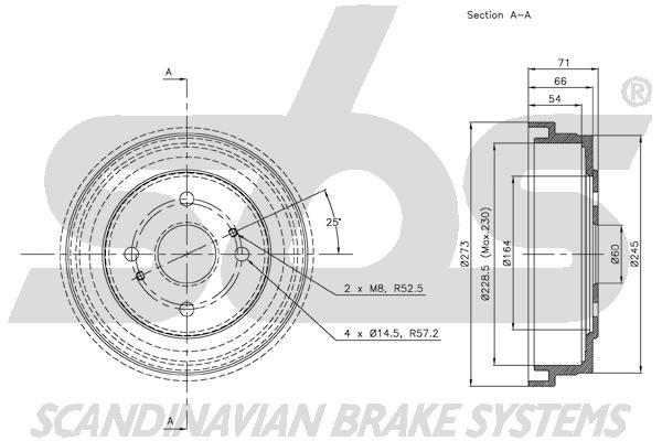 SBS 1825259907 Brake drum 1825259907: Buy near me at 2407.PL in Poland at an Affordable price!