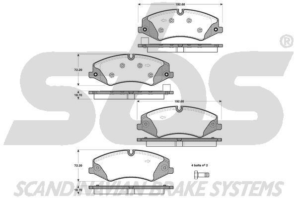 SBS 1501224032 Brake Pad Set, disc brake 1501224032: Buy near me in Poland at 2407.PL - Good price!