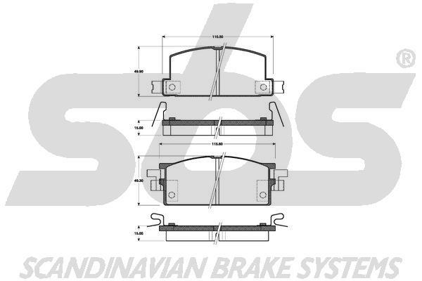 SBS 1501221401 Brake Pad Set, disc brake 1501221401: Buy near me in Poland at 2407.PL - Good price!