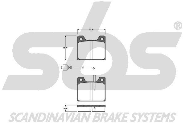 SBS 1501221808 Brake Pad Set, disc brake 1501221808: Buy near me in Poland at 2407.PL - Good price!