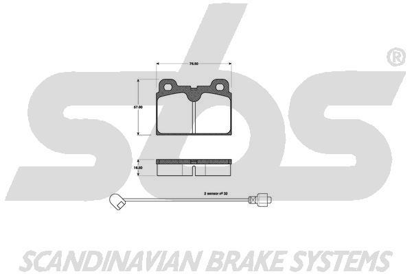 SBS 1501221815 Brake Pad Set, disc brake 1501221815: Buy near me in Poland at 2407.PL - Good price!