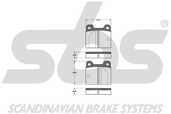 SBS 1501221001 Brake Pad Set, disc brake 1501221001: Buy near me in Poland at 2407.PL - Good price!