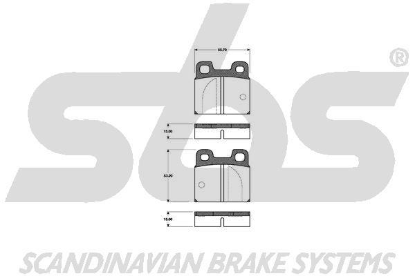 SBS 1501221003 Brake Pad Set, disc brake 1501221003: Buy near me in Poland at 2407.PL - Good price!