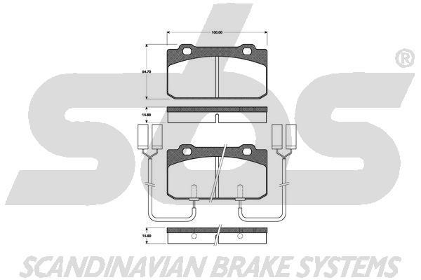 SBS 1501221005 Brake Pad Set, disc brake 1501221005: Buy near me in Poland at 2407.PL - Good price!