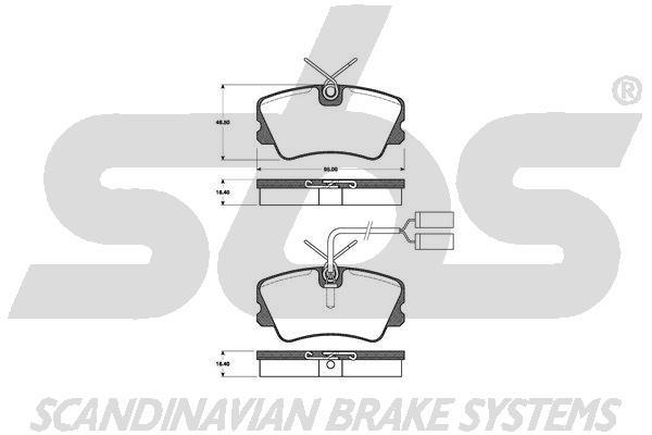 SBS 1501221008 Brake Pad Set, disc brake 1501221008: Buy near me in Poland at 2407.PL - Good price!