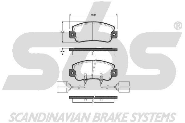 SBS 1501221010 Brake Pad Set, disc brake 1501221010: Buy near me in Poland at 2407.PL - Good price!
