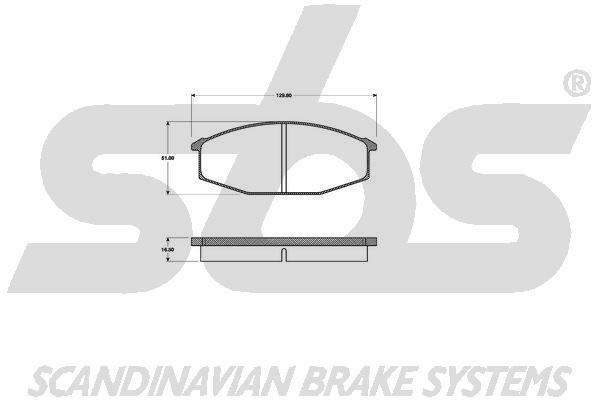 SBS 1501222210 Тормозные колодки дисковые, комплект 1501222210: Отличная цена - Купить в Польше на 2407.PL!