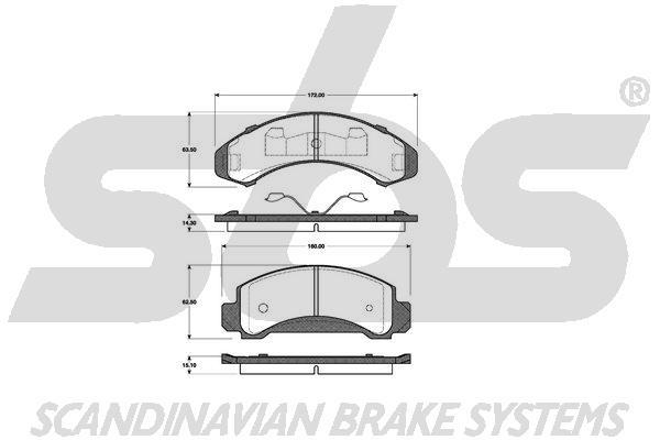 SBS 1501222529 Brake Pad Set, disc brake 1501222529: Buy near me in Poland at 2407.PL - Good price!