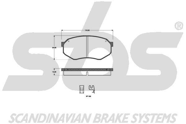 SBS 1501223216 Brake Pad Set, disc brake 1501223216: Buy near me in Poland at 2407.PL - Good price!