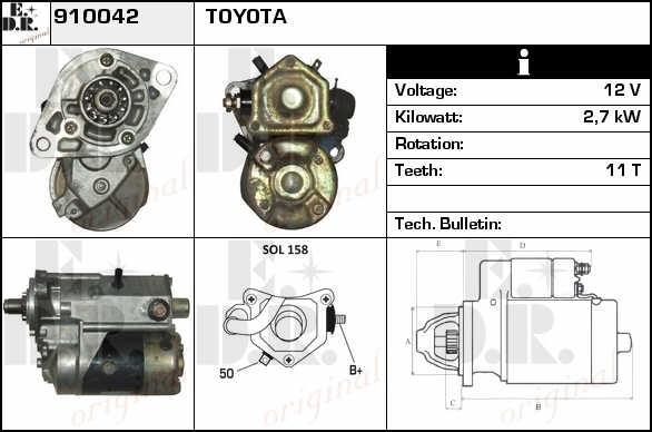 EDR 910042 Starter 910042: Buy near me in Poland at 2407.PL - Good price!