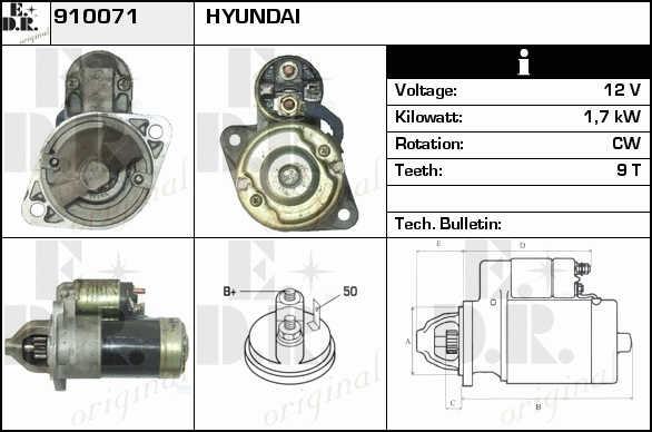 EDR 910071 Starter 910071: Buy near me in Poland at 2407.PL - Good price!