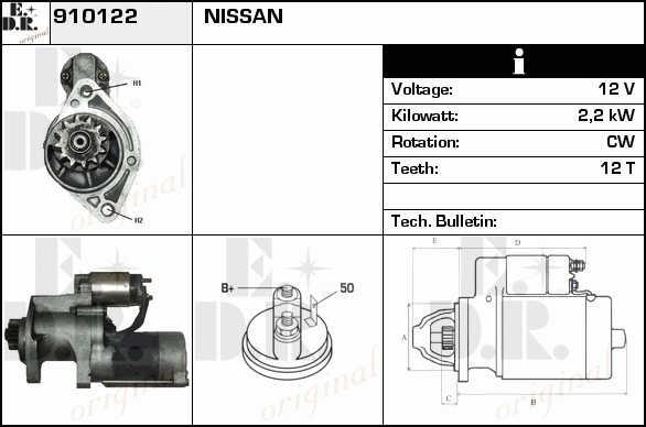 EDR 910122 Starter 910122: Buy near me in Poland at 2407.PL - Good price!