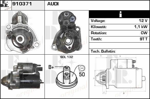 EDR 910371 Starter 910371: Buy near me in Poland at 2407.PL - Good price!