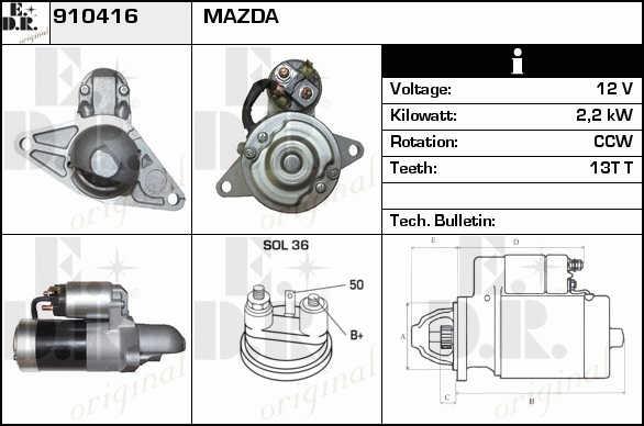 EDR 910416 Starter 910416: Buy near me in Poland at 2407.PL - Good price!