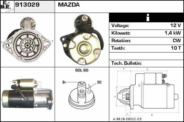 EDR 913029 Starter 913029: Buy near me in Poland at 2407.PL - Good price!