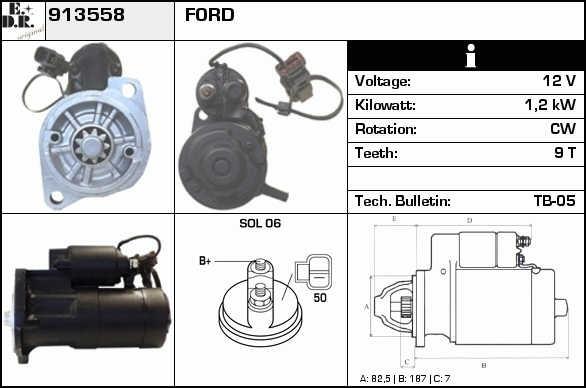 EDR 913558 Starter 913558: Buy near me in Poland at 2407.PL - Good price!