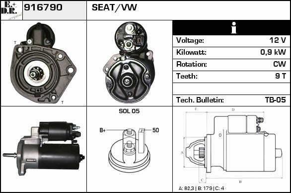 EDR 916790 Starter 916790: Buy near me in Poland at 2407.PL - Good price!