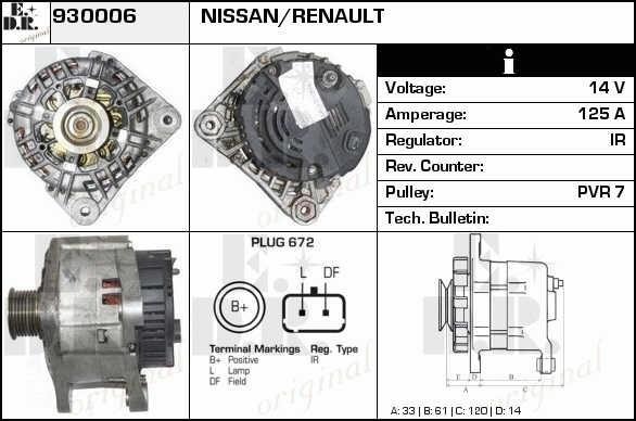 EDR 930006 Alternator 930006: Dobra cena w Polsce na 2407.PL - Kup Teraz!