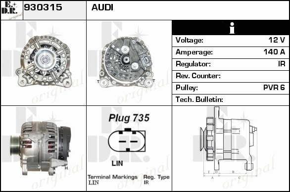 EDR 930315 Alternator 930315: Dobra cena w Polsce na 2407.PL - Kup Teraz!