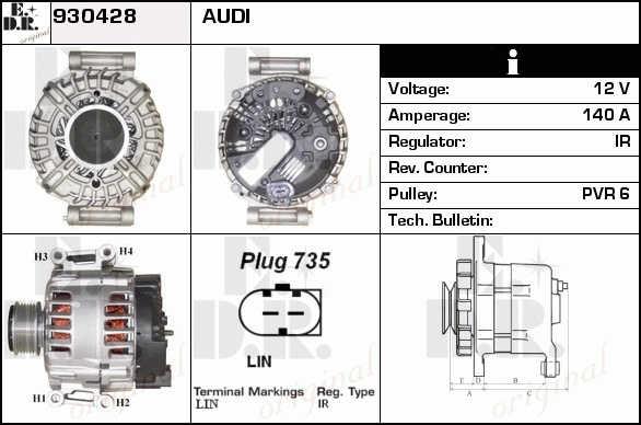 EDR 930428 Alternator 930428: Dobra cena w Polsce na 2407.PL - Kup Teraz!