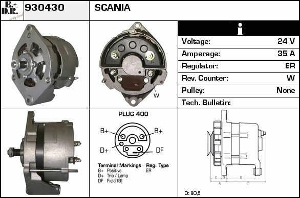 EDR 930430 Alternator 930430: Dobra cena w Polsce na 2407.PL - Kup Teraz!