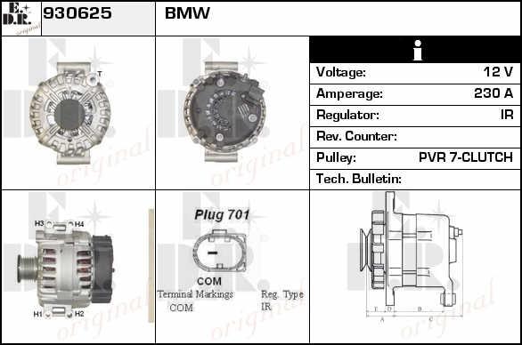 EDR 930625 Alternator 930625: Dobra cena w Polsce na 2407.PL - Kup Teraz!