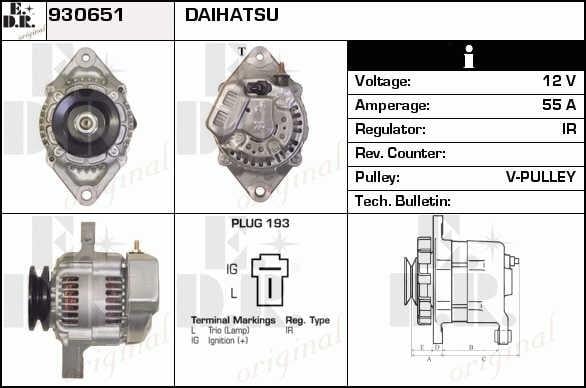 EDR 930651 Alternator 930651: Buy near me at 2407.PL in Poland at an Affordable price!