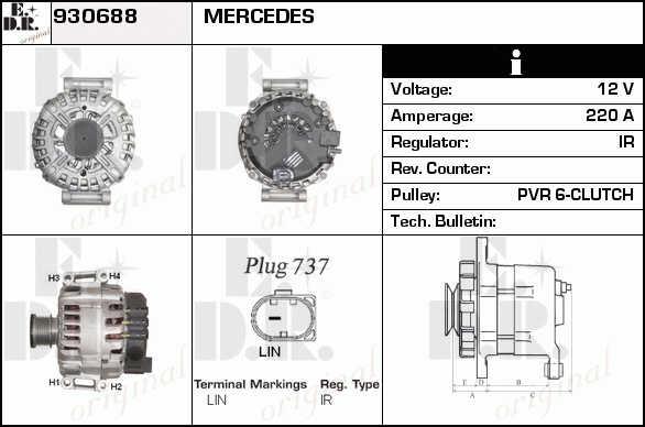 EDR 930688 Generator 930688: Kaufen Sie zu einem guten Preis in Polen bei 2407.PL!