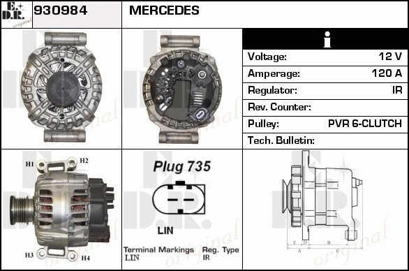 EDR 930984 Alternator 930984: Dobra cena w Polsce na 2407.PL - Kup Teraz!