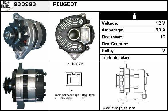 EDR 930993 Alternator 930993: Dobra cena w Polsce na 2407.PL - Kup Teraz!