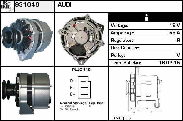 EDR 931040 Alternator 931040: Dobra cena w Polsce na 2407.PL - Kup Teraz!