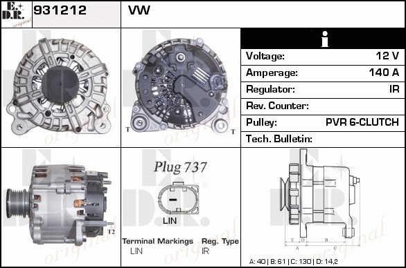 EDR 931212 Generator 931212: Kaufen Sie zu einem guten Preis in Polen bei 2407.PL!