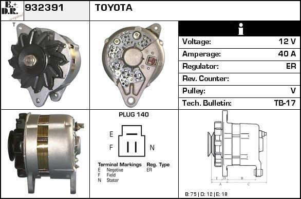 EDR 932391 Alternator 932391: Dobra cena w Polsce na 2407.PL - Kup Teraz!