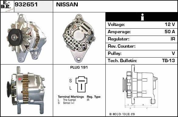 EDR 932651 Alternator 932651: Dobra cena w Polsce na 2407.PL - Kup Teraz!