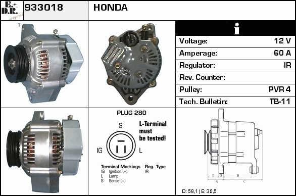 EDR 933018 Alternator 933018: Dobra cena w Polsce na 2407.PL - Kup Teraz!