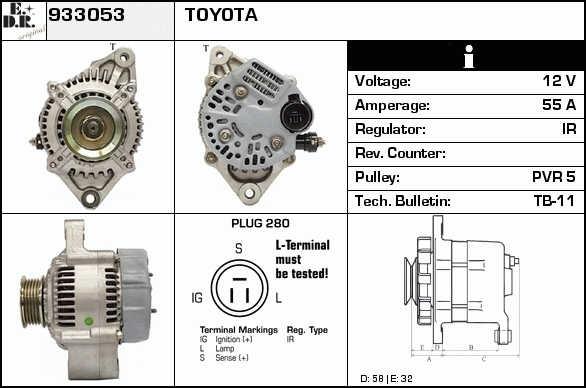 EDR 933053 Alternator 933053: Dobra cena w Polsce na 2407.PL - Kup Teraz!