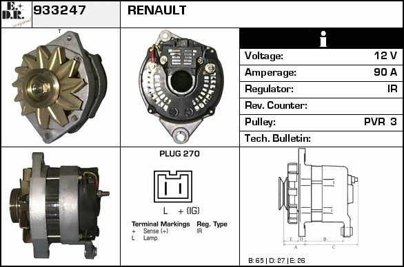 EDR 933247 Alternator 933247: Dobra cena w Polsce na 2407.PL - Kup Teraz!