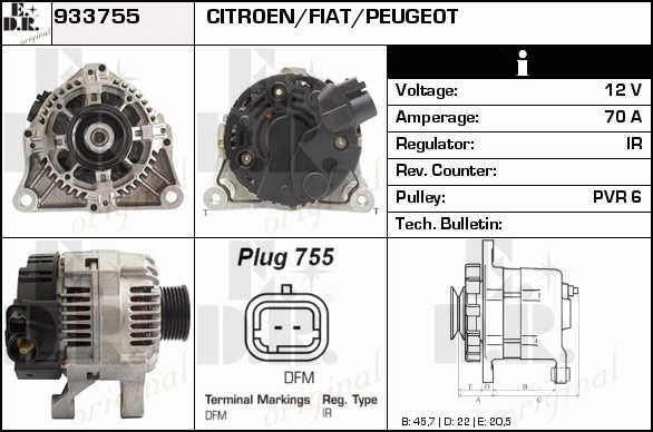 EDR 933755 Alternator 933755: Dobra cena w Polsce na 2407.PL - Kup Teraz!