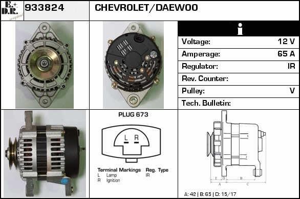 EDR 933824 Alternator 933824: Buy near me at 2407.PL in Poland at an Affordable price!