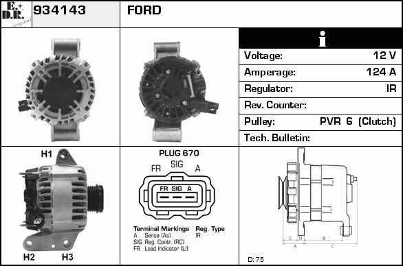 EDR 934143 Alternator 934143: Dobra cena w Polsce na 2407.PL - Kup Teraz!