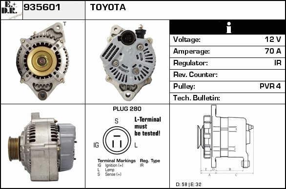 EDR 935601 Alternator 935601: Buy near me at 2407.PL in Poland at an Affordable price!
