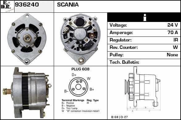 EDR 936240 Alternator 936240: Dobra cena w Polsce na 2407.PL - Kup Teraz!