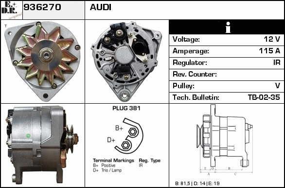 EDR 936270 Alternator 936270: Dobra cena w Polsce na 2407.PL - Kup Teraz!