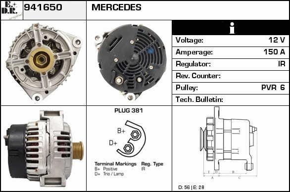 EDR 941650 Alternator 941650: Dobra cena w Polsce na 2407.PL - Kup Teraz!